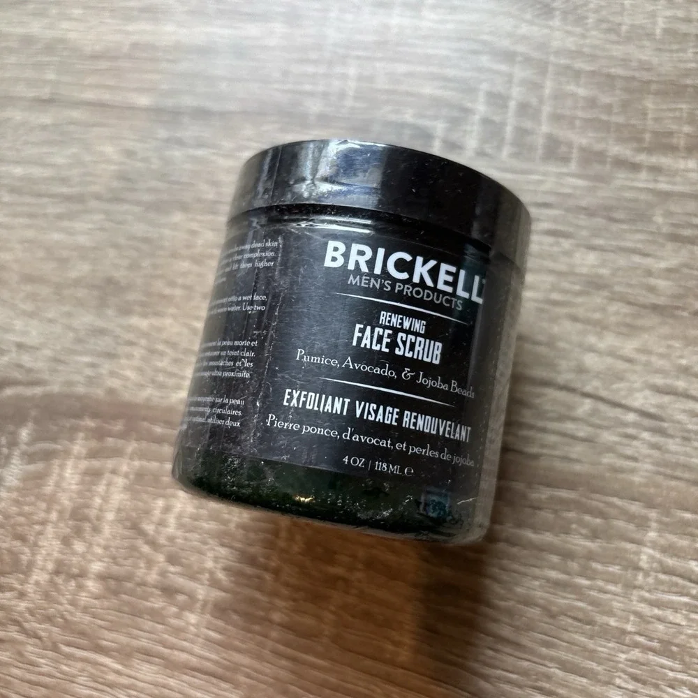 Brickell Renewing Face Scrub for Men Natural 4 fl oz Organic Deep Exfoliating